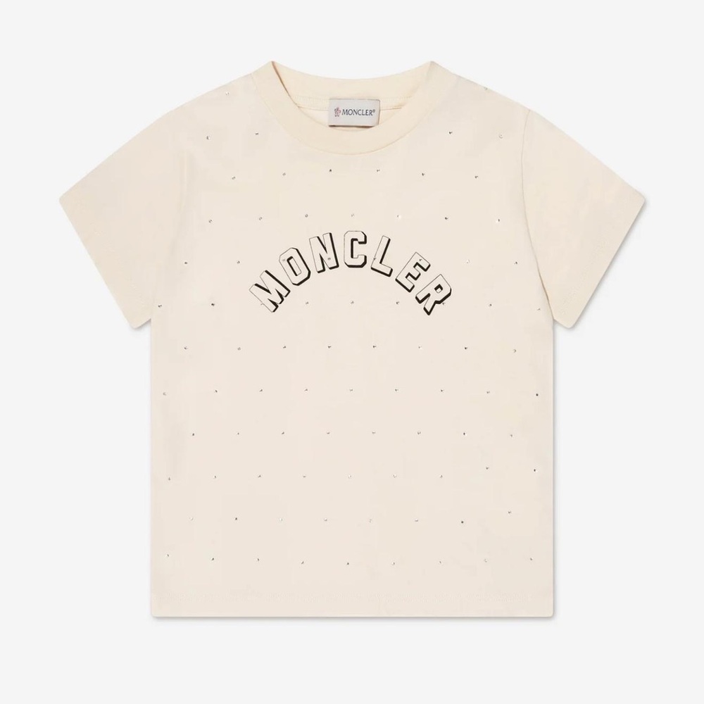 Moncler Kids Beige Graphic Tee